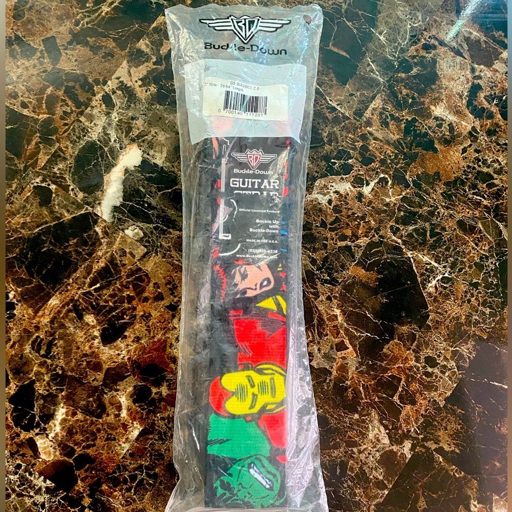 Buckle Down Marvel Guitar Strap 2”W & 29-54”L